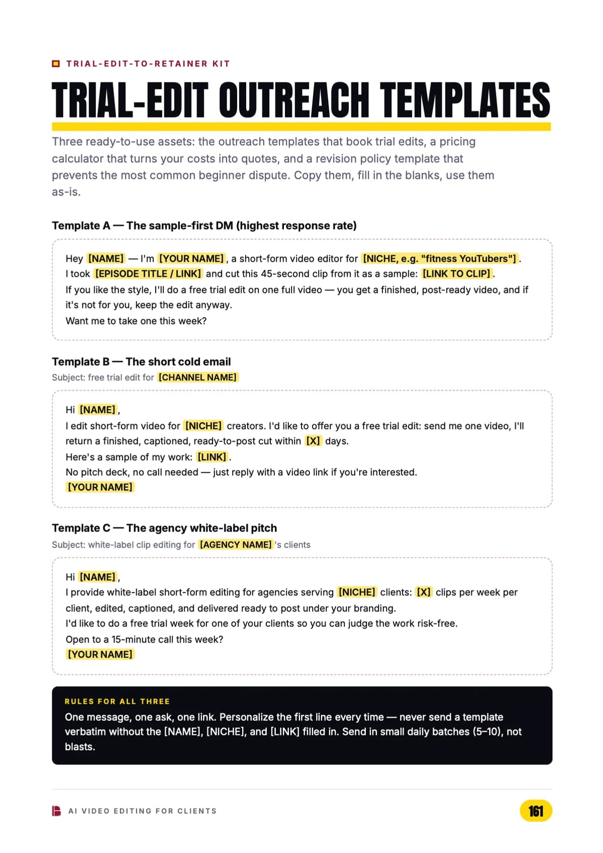 Trial-edit outreach templates